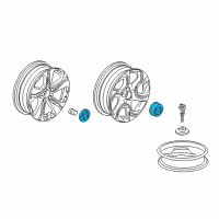 OEM Honda CR-V Cap Assembly Wel Center (Al) Diagram - 44732-TK8-A01