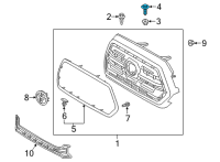 OEM 2019 Toyota Tacoma Upper Grille Bolt Diagram - 90159-A0060