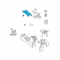 OEM 2008 Toyota Yaris Console Panel Diagram - 58804-52011-B0