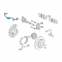 OEM 2011 Honda Pilot Sensor Assembly, Left Rear Abs Diagram - 57475-SZA-A02