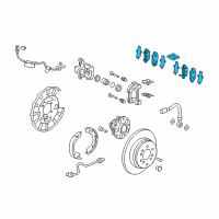 OEM 2010 Honda Pilot Pad Set, Rear Diagram - 43022-SZA-A01