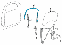 OEM 2020 Chevrolet Silverado 2500 HD Run Weatherstrip Diagram - 84862363