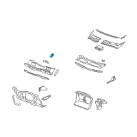 OEM Chevrolet Cowl Panel Plug Diagram - 96622744