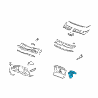 OEM 2009 Saturn Vue Dash Panel Insulator Diagram - 22817857