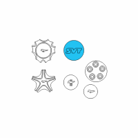 OEM Ford Contour Hub Cap Diagram - F8ZZ-1130-AA