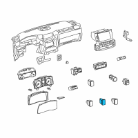 OEM 2014 Lexus LX570 Switch, Power Slide Diagram - 84962-60011