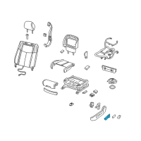 OEM Infiniti Q60 Front Seat Switch Assembly, Left Diagram - 87066-4HA0A