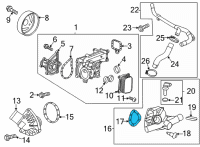 OEM Chevrolet Trailblazer Water Outlet Gasket Diagram - 55487252