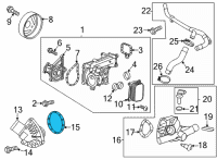 OEM Buick Encore GX Thermostat Gasket Diagram - 55487536