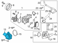 OEM 2022 Chevrolet Trailblazer Thermostat Diagram - 55503988