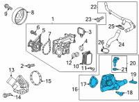 OEM 2021 Chevrolet Trailblazer Water Outlet Diagram - 55512491