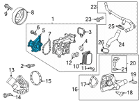 OEM Chevrolet Trailblazer Water Pump Diagram - 55505442