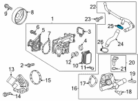 OEM 2021 Chevrolet Trailblazer By-Pass Hose Clamp Diagram - 11611503