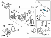 OEM 2022 Chevrolet Corvette By-Pass Hose Clamp Diagram - 11611503