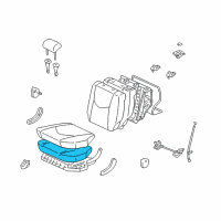 OEM 2003 Toyota Highlander Pad, Rear Seat Cushion, LH Diagram - 71612-48030