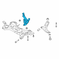 OEM 2016 Hyundai Accent Knuckle-Front Axle, LH Diagram - 51715-1R503