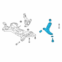 OEM 2016 Hyundai Accent Arm Complete-Front Lower, LH Diagram - 54500-1R000