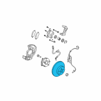 OEM Lexus HS250h Disc, Front Diagram - 43512-42040