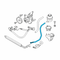 OEM BMW 325i Active Steering Radiator Return Line Diagram - 32-41-6-774-303