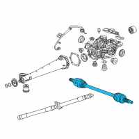 OEM 2018 Chevrolet Traverse Axle Assembly Diagram - 22986520