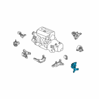 OEM Honda CR-V Rubber Assy., Transmission Mounting Diagram - 50805-S9A-023