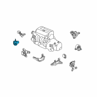 OEM 2003 Honda CR-V Rubber, Engine Side Mounting Diagram - 50821-S9A-023