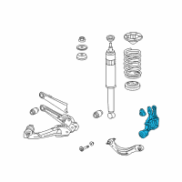 OEM 2014 Honda Civic Knuckle, Left Rear Diagram - 52215-TR7-A00