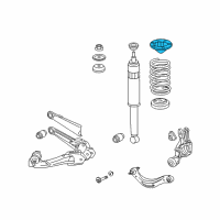 OEM 2013 Honda Civic Rubber, L. RR. Spring Mounting(Upper) Diagram - 52466-TR0-A50