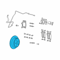 OEM 2007 Dodge Nitro Rear Brake Rotor Diagram - 52129250AA