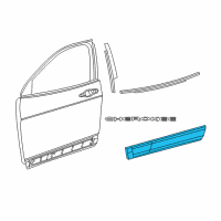 OEM 2015 Jeep Cherokee Molding-Front Door Diagram - 6VX67RXFAB