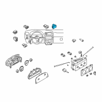 OEM 2000 Nissan Xterra Switch Assy-Rear Defogger Diagram - 25350-7Z000