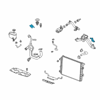 OEM Chevrolet Silverado 2500 HD Thermostat Housing Gasket Diagram - 97223686