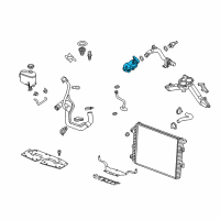 OEM 2009 GMC Sierra 2500 HD Cover, Engine Coolant Thermostat Housing Diagram - 97361881