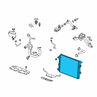 OEM 2007 Chevrolet Silverado 3500 HD Radiator Assembly Diagram - 15914079