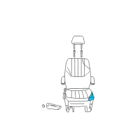 OEM 2004 Chrysler Town & Country Quad Seat Cushion Diagram - ZE581D5AA
