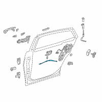 OEM 2021 Lexus LS500 Cable Assembly, Rear Door Diagram - 69730-50060