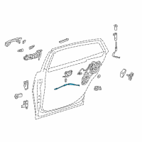 OEM Lexus LS500 Cable Assembly, Rear Door Diagram - 69730-50060