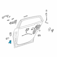 OEM 2019 Lexus LS500 Hinge Assembly, RR Door Diagram - 68770-50052