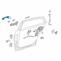 OEM Lexus LS500 Front Door Handle Assembly Diagram - 69220-50061-B1