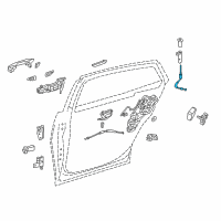 OEM 2020 Lexus LS500h Cable Assembly, Rear Door Diagram - 69770-50100