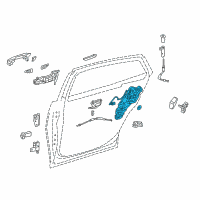 OEM 2021 Lexus LS500h Rear Door Closer Assembly Diagram - 69050-50140