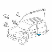 OEM Toyota Tacoma Side Sensor Diagram - 89831-02040