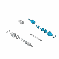 OEM 2003 Chevrolet Impala Joint Kit, Front Wheel Drive Shaft Tri-Pot Diagram - 26073382