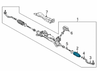 OEM 2021 Nissan Rogue Boot Kit-Power Steering Gear Diagram - D8203-6RA0A