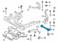 OEM BMW 840i xDrive Control Arm With Rubber Bush Diagram - 31-10-6-886-907