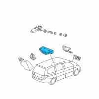 OEM 2009 Honda Odyssey Receiver Unit, Tpms Diagram - 39350-SHJ-A01