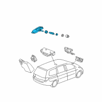 OEM Honda Ridgeline Sensor Assembly, Tpms Diagram - 42753-SHJ-A53