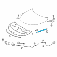 OEM 2022 Lexus RX450hL SUPPORT ASSY, HOOD Diagram - 53440-0E071