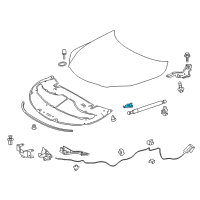 OEM 2022 Lexus RX450h Bracket, Hood Stay Diagram - 53337-0E010