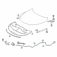 OEM Lexus RX350 Set, Cable And Lever Diagram - 53630-09000-C0